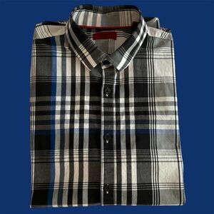 Alfani Slim Fit Short Sleeve Button Down Shirt